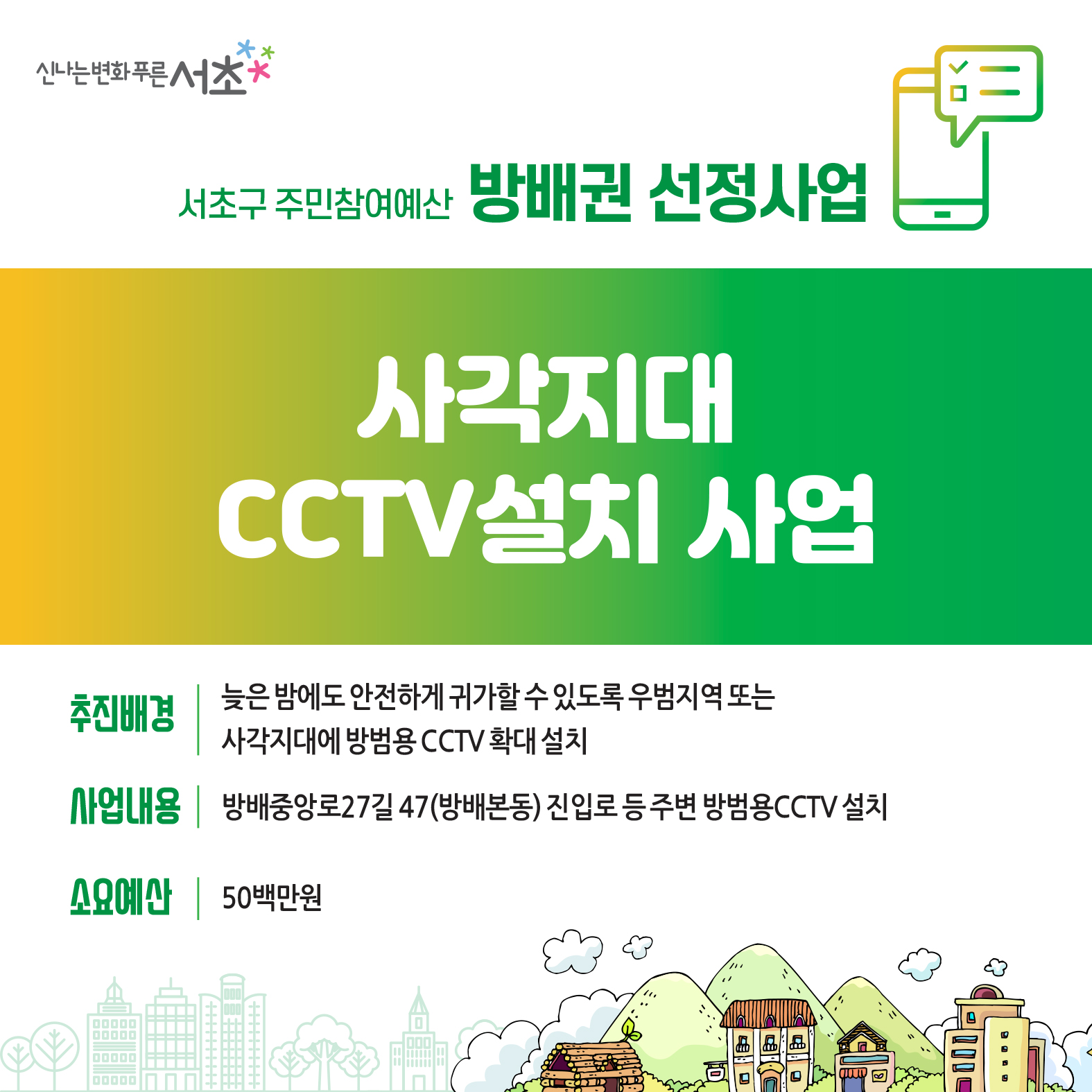 사각지대 CCTV설치 사업
