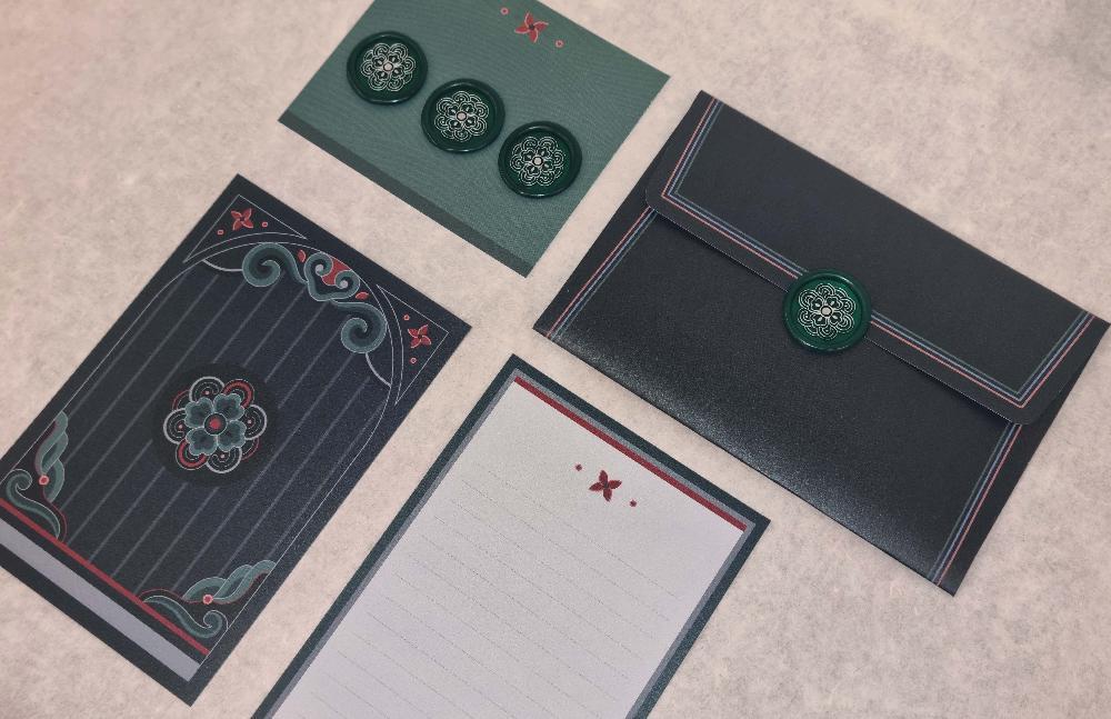 38. 경복궁 단청 실링왁스 편지세트 (Gyeongbokgung dancheong sealing wax letter set )