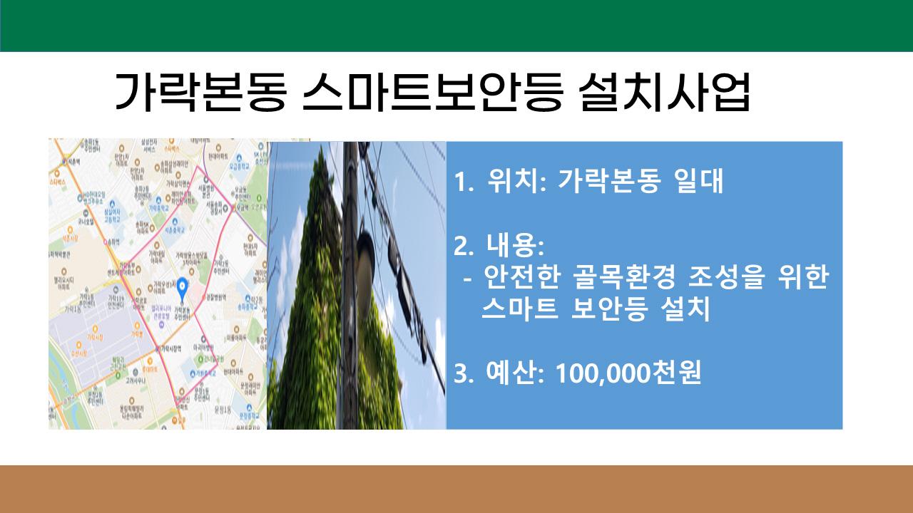 28. 가락본동 스마트 보안등 설치공사