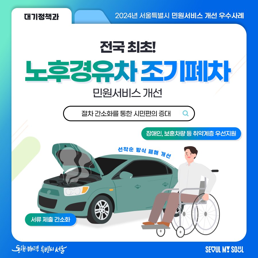 2. (대기정책과) 노후경유차 조기폐차 지원기준 변경 및 절차 간소화를 통한 시민 편의 증대