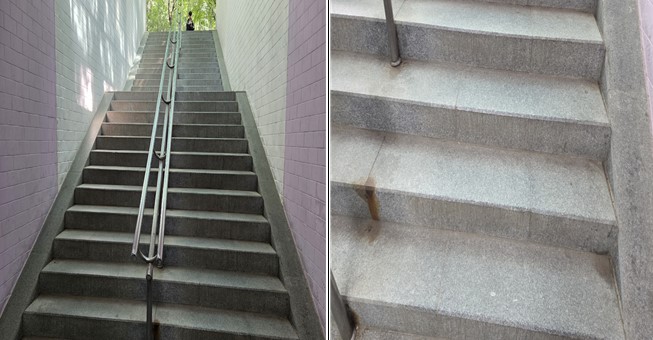 (서초4동) 경부간선도로 지하보도 계단 핸드레일 및 미끄럼방지패드 설치 등 보행 환경 개선