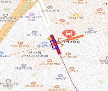 (잠원동) 신사역 사거리 횡단보도 신호등에 빨간신호 잔여시간 표시기 설치