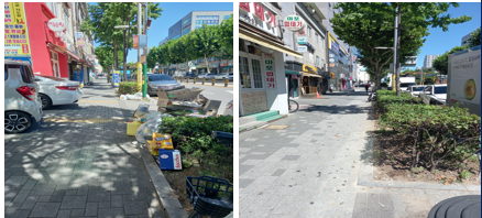 도시건설분야 후보4 　면목역로 띠녹지철거 및 환경개선
