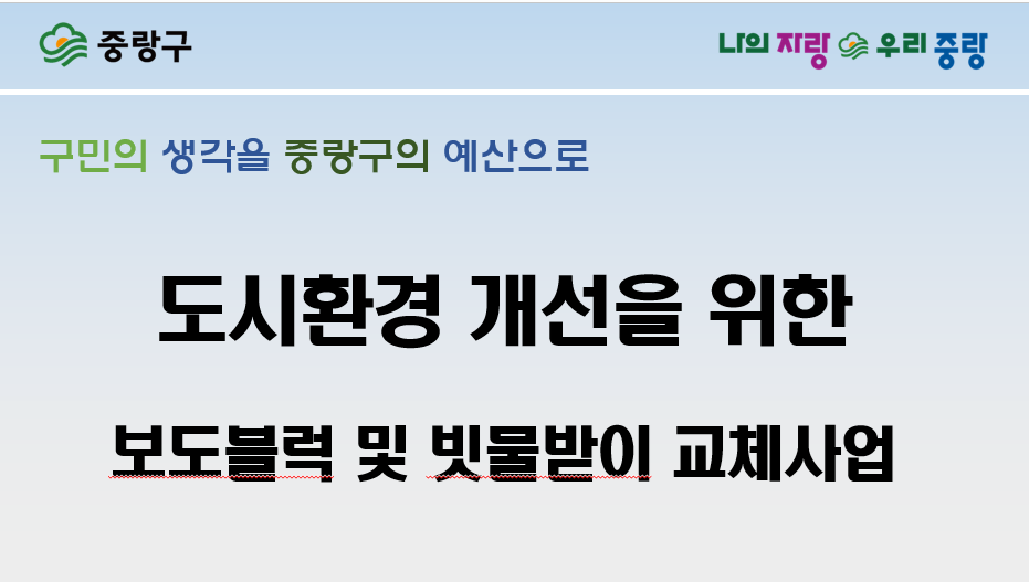 도시건설분야 후보31 　도시 환경 개선을 위한 보도블럭 교체