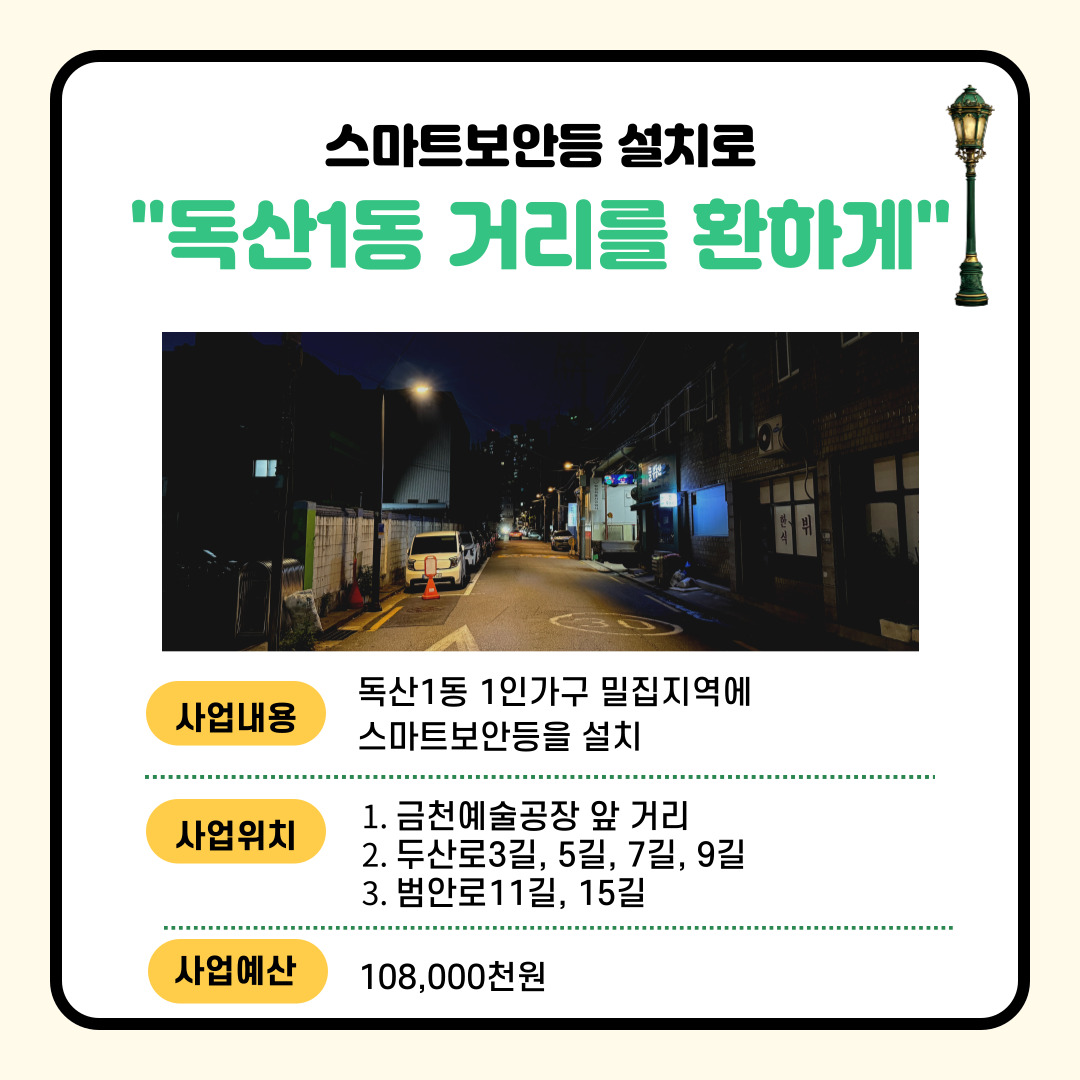(교통·주택) 독산1동 거리를 환하게