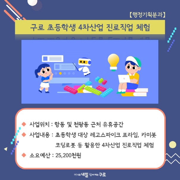 (행정기획7) 구로 초등학생 4차산업 진로직업 체험