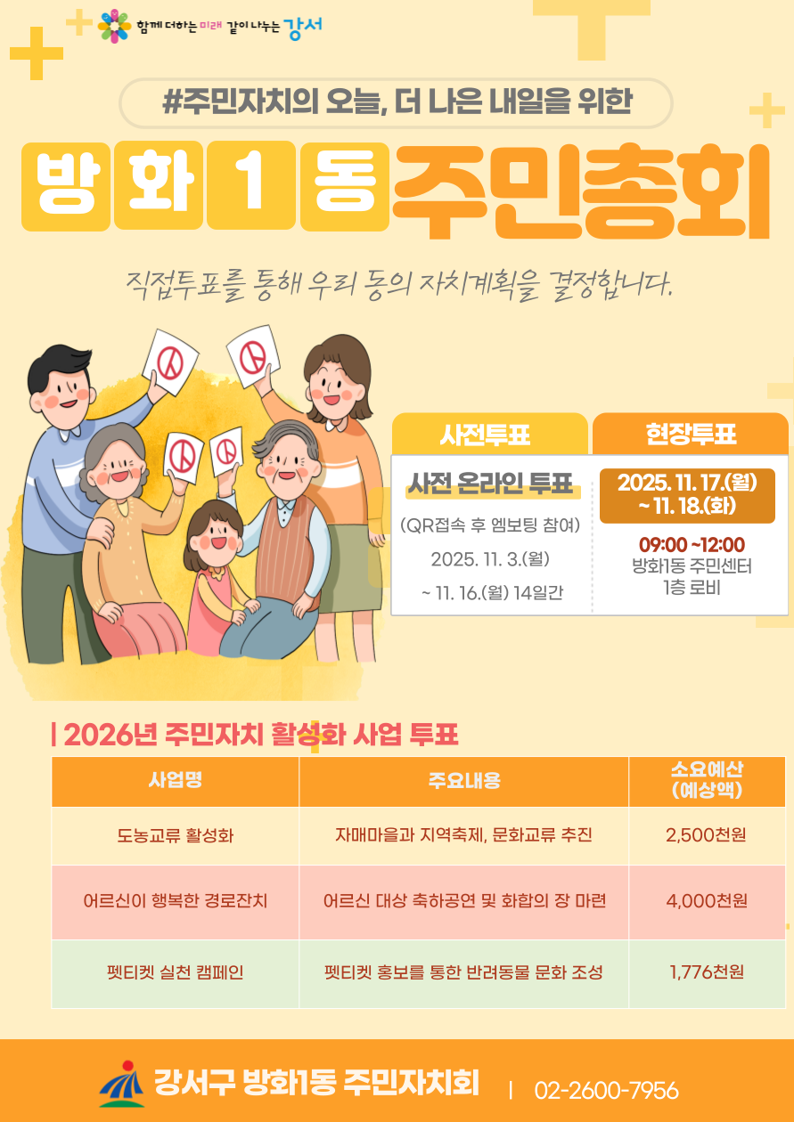 2025년 방화1동 주민총회 사전투표