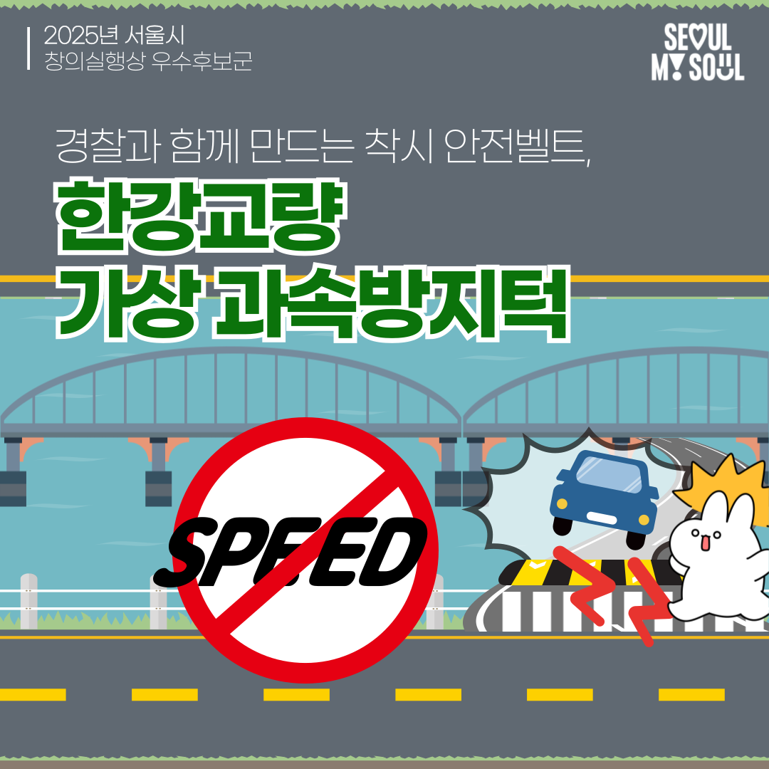 4. 경찰과 함께 만드는 착시 안전벨트, 한강교량 가상 과속방지턱