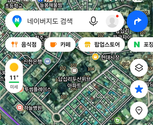 휴대전화 지도, 검색